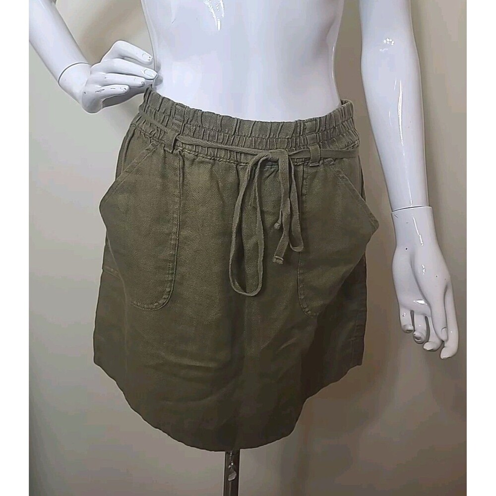 Loft Linen Skirt Womens Size XS Green